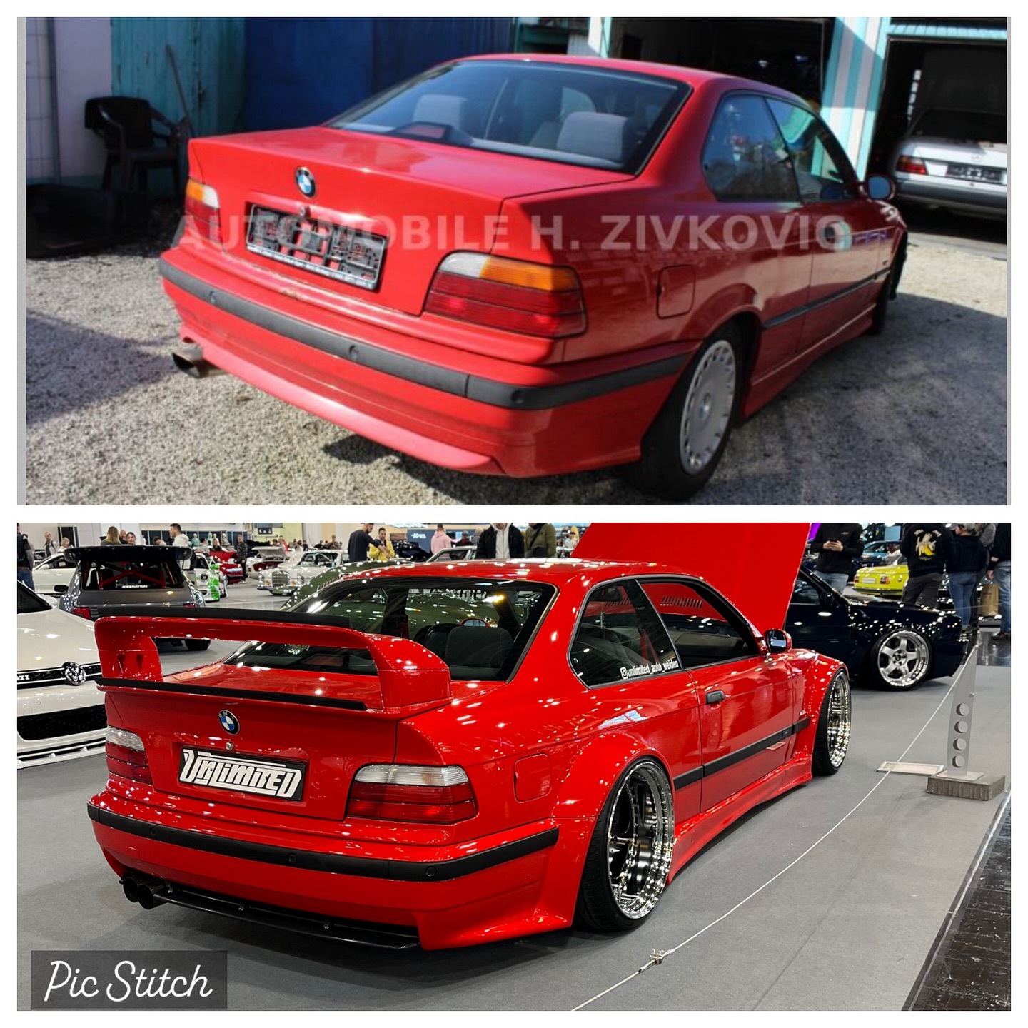 E36 Breitbau: vorher und nachher